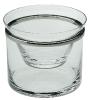 Caviar cup with rim in silver plated - Ercuis